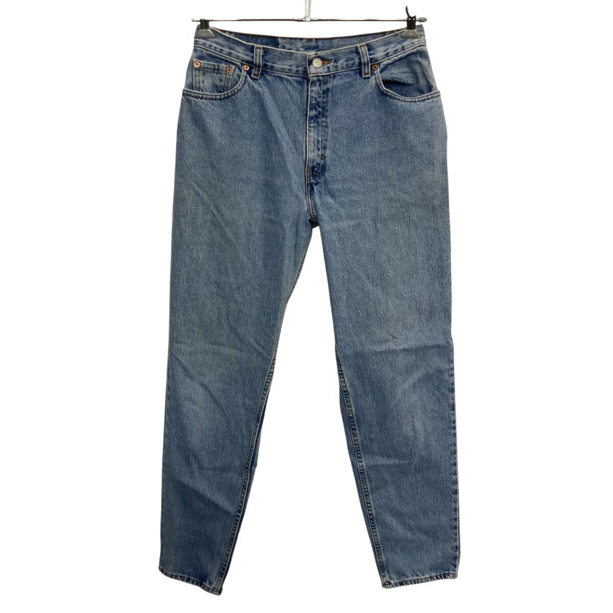【中古】【古着】 90s USA製 Levi's 550 デニムパンツ 12 ブルー リーバイス ジップアップ 99年製 紙タグ リラックスフィット アメカジ ジーンズ 2603-344｜古着屋DEN