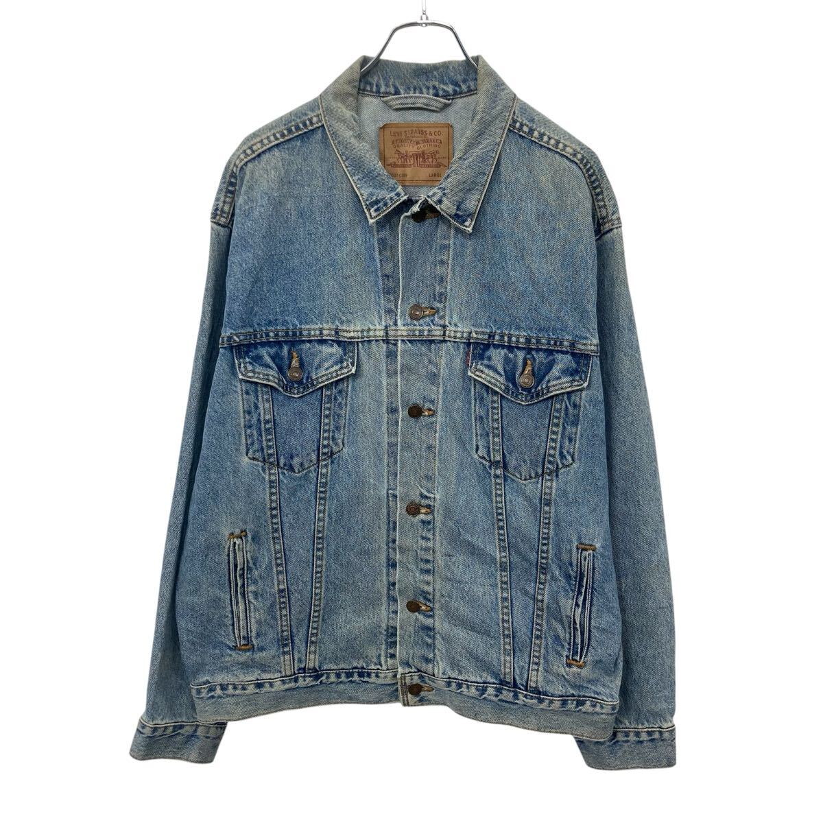 【中古】【古着】 90s USA製 Levi\u0027s 70507 ジーンズ上衣 L 青み リーヴァイズジーンズ 名取り草 96年製 紙引き船 アメカジ アウター 烏兎物 a803-6267