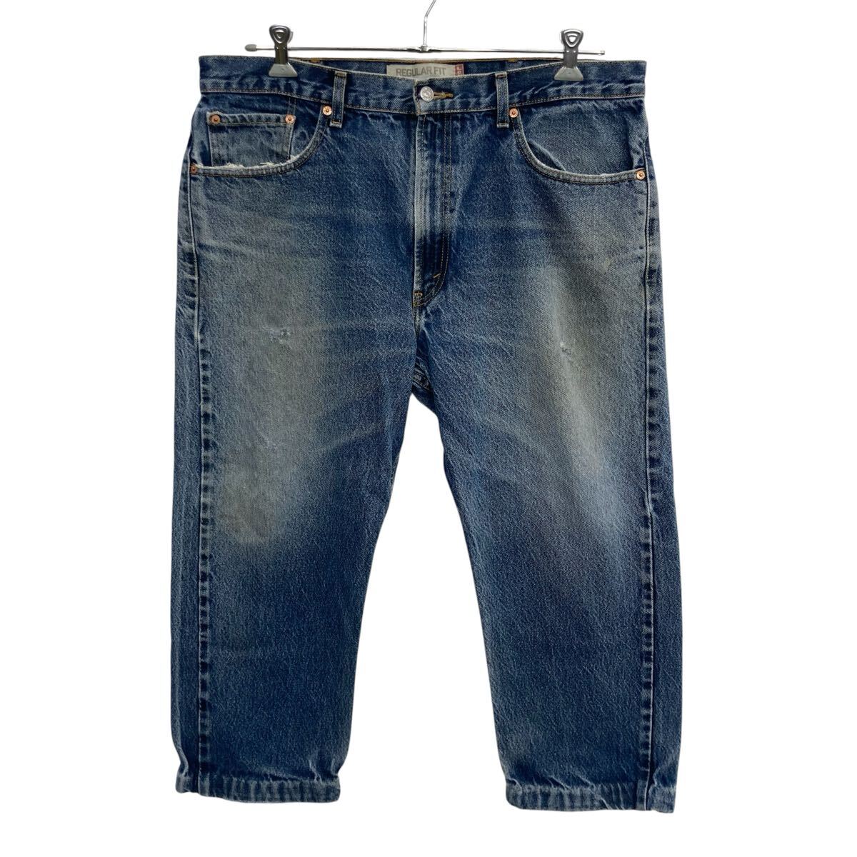 【中古】【古着】 メキシコ製 Levi's 505 デニムパンツ W38 インディゴブルー リーバイス ジップアップ REGULAR FIT アメカジ デニム ジーンズ 2603-473