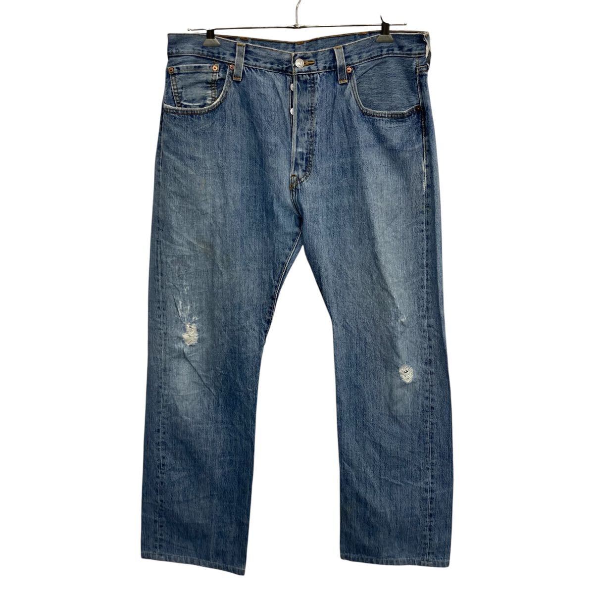 【中古】【古着】 Levi's 501 デニムパンツ W38 ライトブルー リーバイス ボタンフライ ビッグサイズ コインポケット アメカジ デニム ジーンズ 2604-49