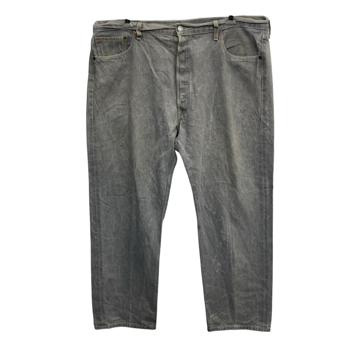 【中古】【古着】 Levi's 501 デニムパンツ W42 グレー リーバイス ボタンフライ ビッグサイズ コインポケット アメカジ デニム ジーンズ 2604-56