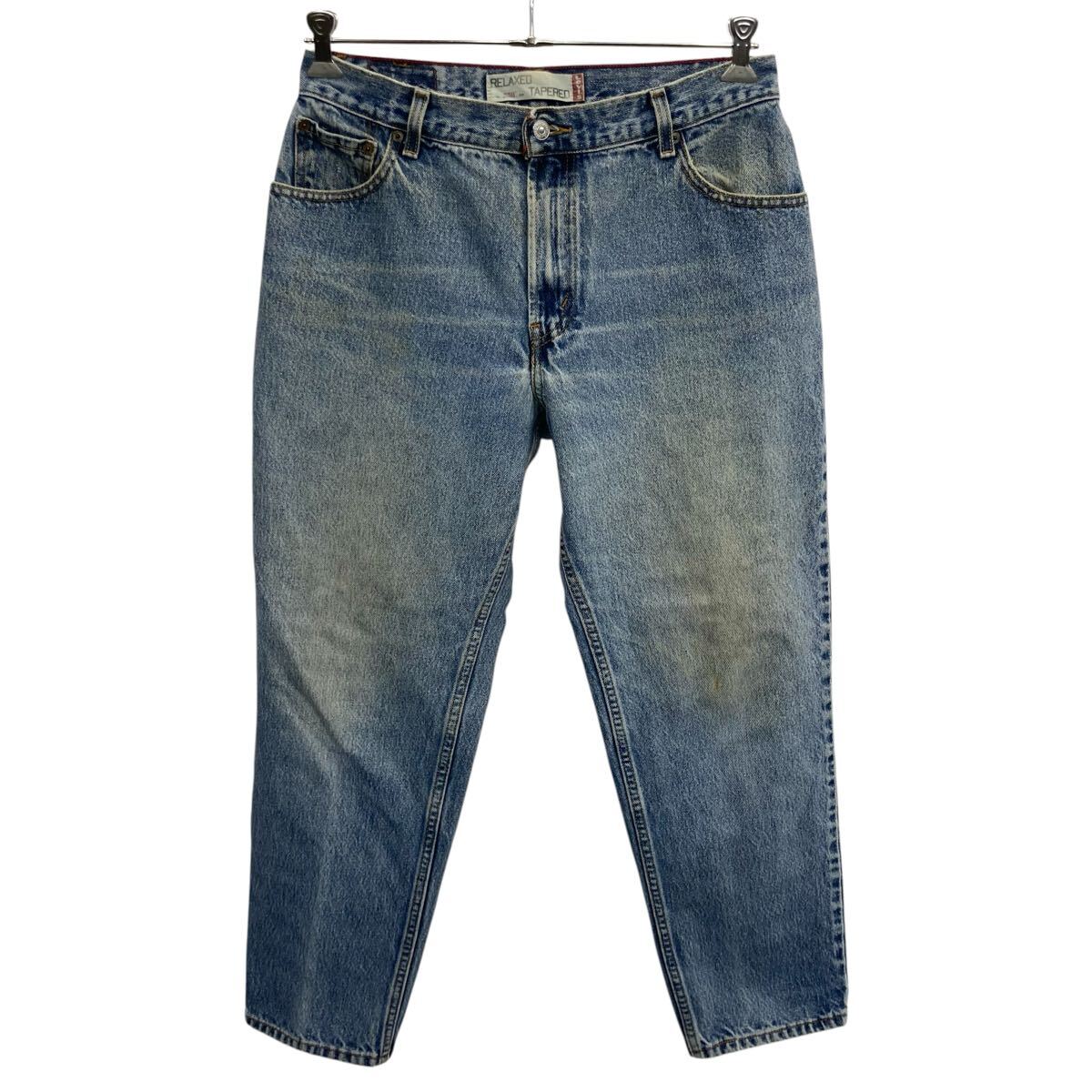 【中古】【古着】 メキシコ製 Levi's 550 デニムパンツ 14S ライトブルー リーバイス ジップアップ リラックステーパード 紙パッチ アメカジ デニム 2604-258