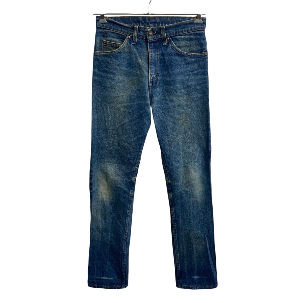 【中古】【古着】 80s Levi's デニムパンツ W31 ブルー リーバイス 42タロン ジップアップ 80年代 オレンジタブ コインポケット アメカジ ジーンズ 2606-71｜古着屋DEN