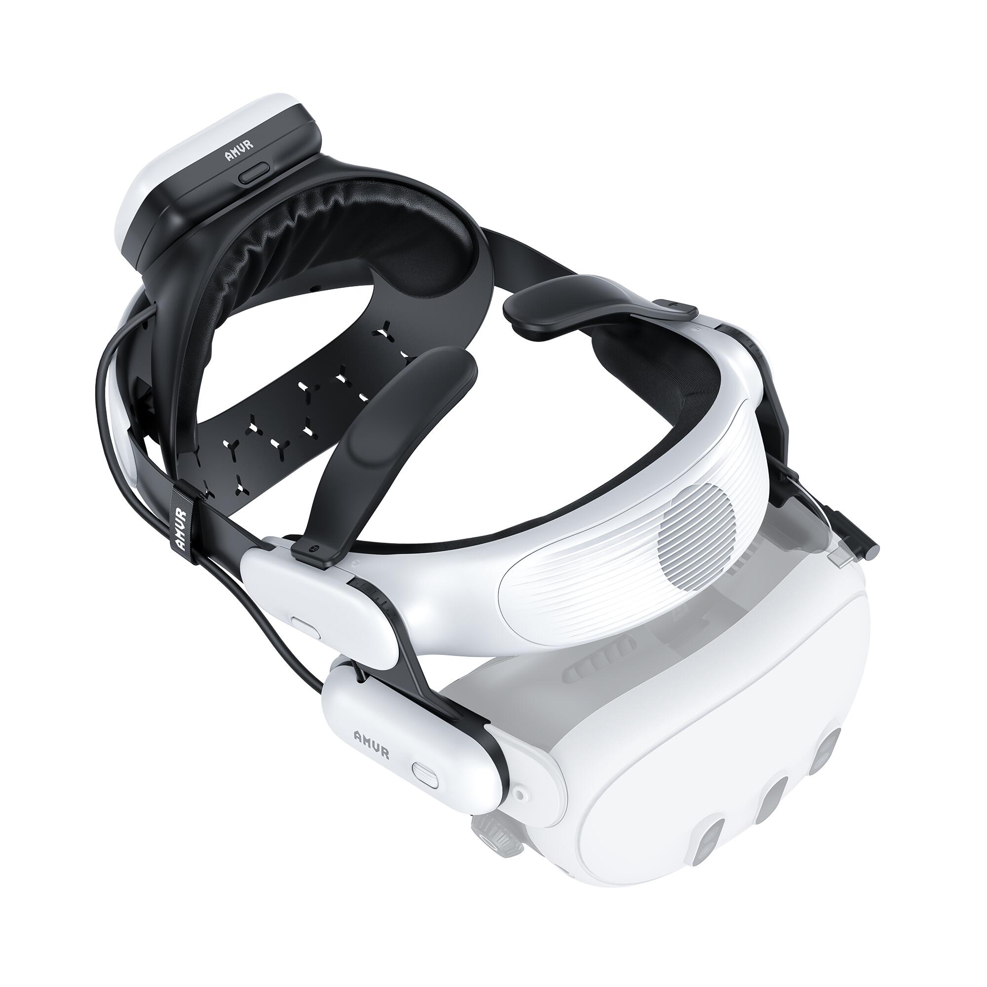 【公式ライセンス】AMVR Quest3 対応 バッテリー内蔵ヘッドストラップ BS1 18W 高速充電 3段階調 8000mAh大容量バッテリー 通気性抜群 レンズ曇り防止 安心安全認証取得 マグネット設計 メタクエスト 3 アクセサリー ※VR本体機器なし