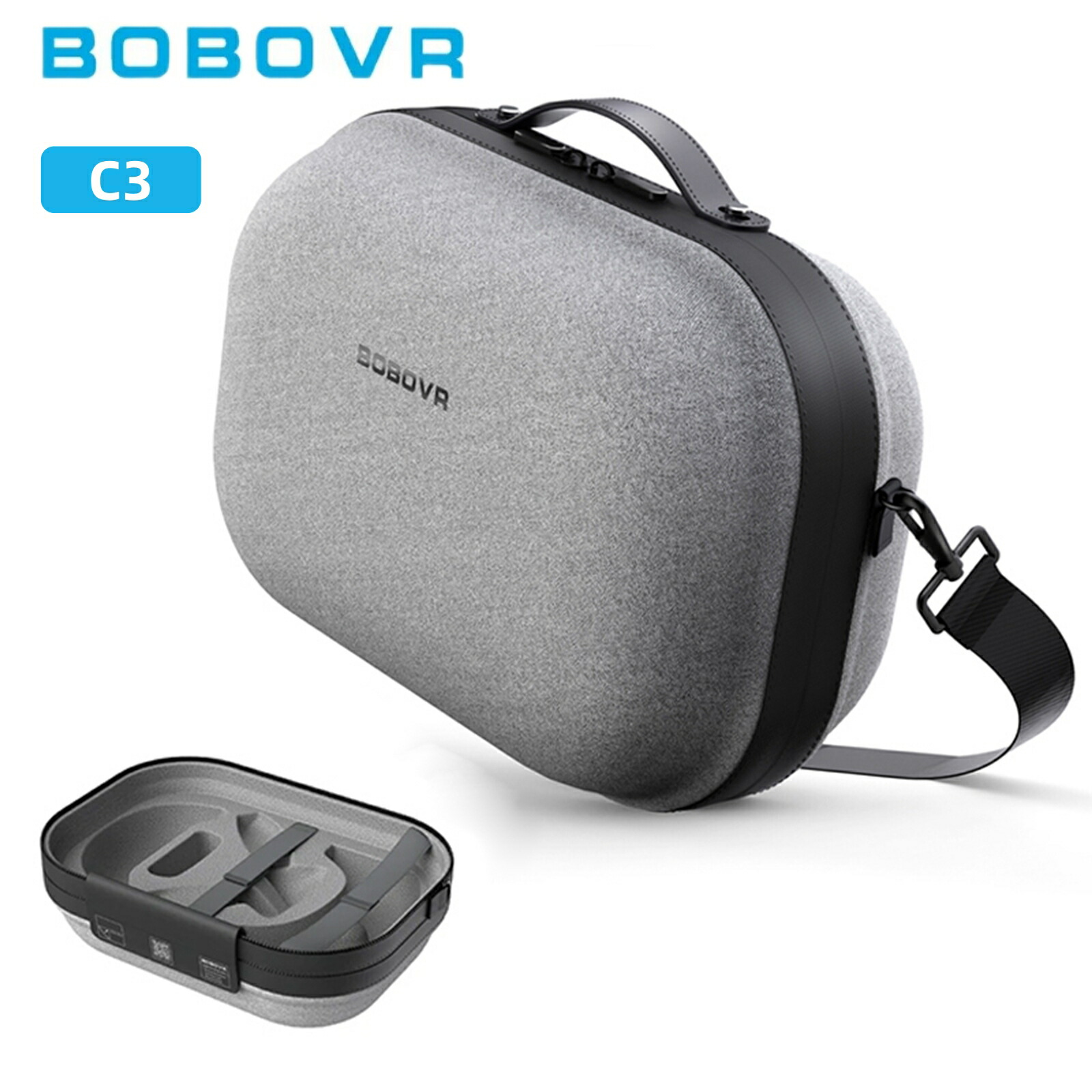 【 堅苦しさ使用許可】BOBOVR C3 Meta Quest3 / 3S と S3Pro/M3Pro/E3Pro/E3 ヘッドストラップ相応う メタ クエスト3 / メタ クエスト 3S 用 肩肉手合い 納める容れもの 旅する用 VR 付属物 - VR ゴーグル 相応う ※VR本体備品なし