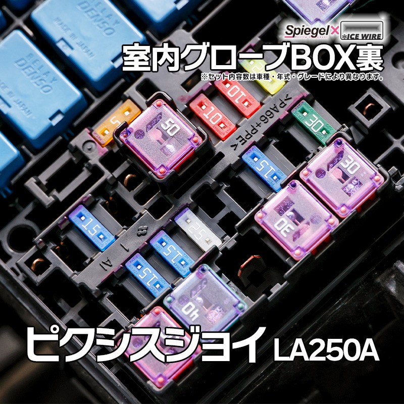 ヒューズ ピクシスジョイ LA250A Spiegel X ICE FUSE 室内グローブBOX裏 トヨタ Spiegel 「メール便対応」|カー用品通販ショップ VS-ONE