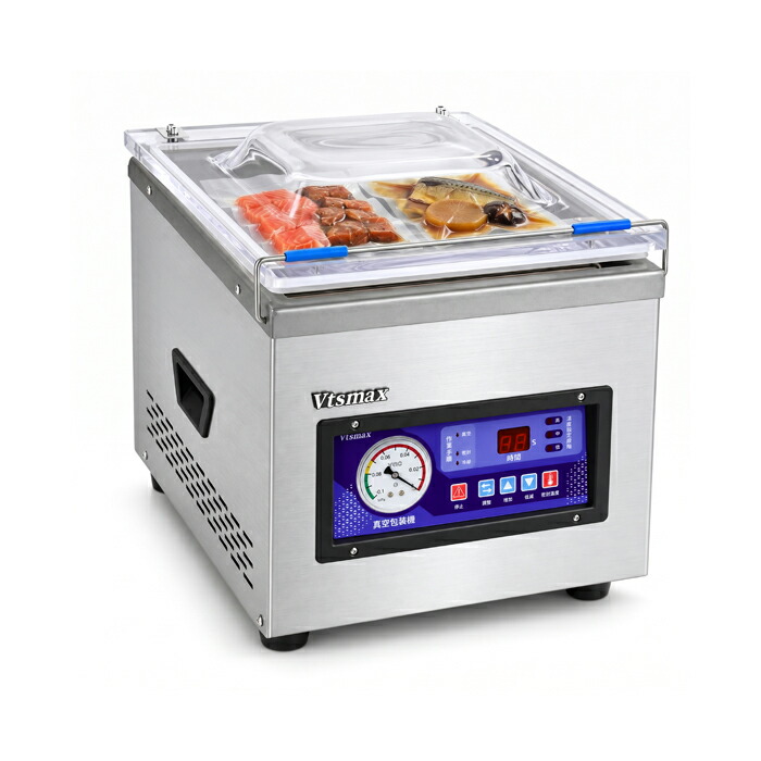 Vtsmax 無意味さ荷拵え機 チャン赤ちょうちん式 無意味さ風呂敷き包み機 小型 御役目用 身寄り用 100V 日本遣りかた 260粍判子 流動物相応う -100kPa 卓上 肉 魚 草片 冷ややかさ膳立て 下味封鎖 保護すること