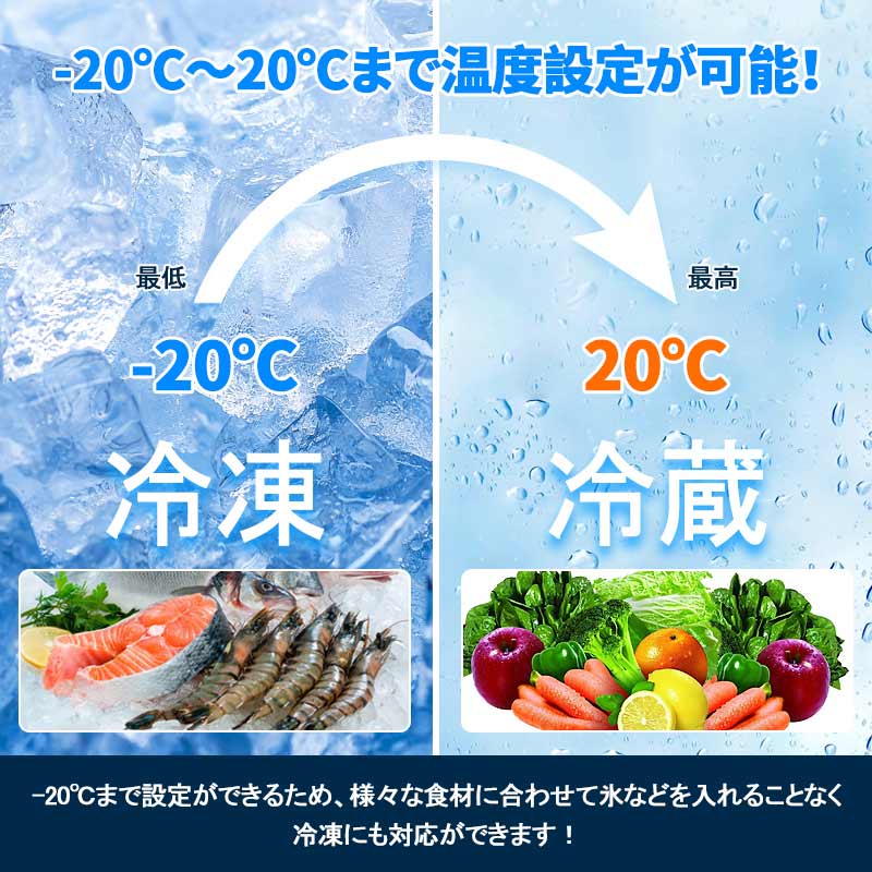 車載冷蔵庫25Lポータブル冷凍/冷蔵庫-22℃〜10℃設定可能車載&家庭急速冷凍・製氷できる45W3WAY電源対応AC/DC対応PSE規格品日本語取説付き1年保証