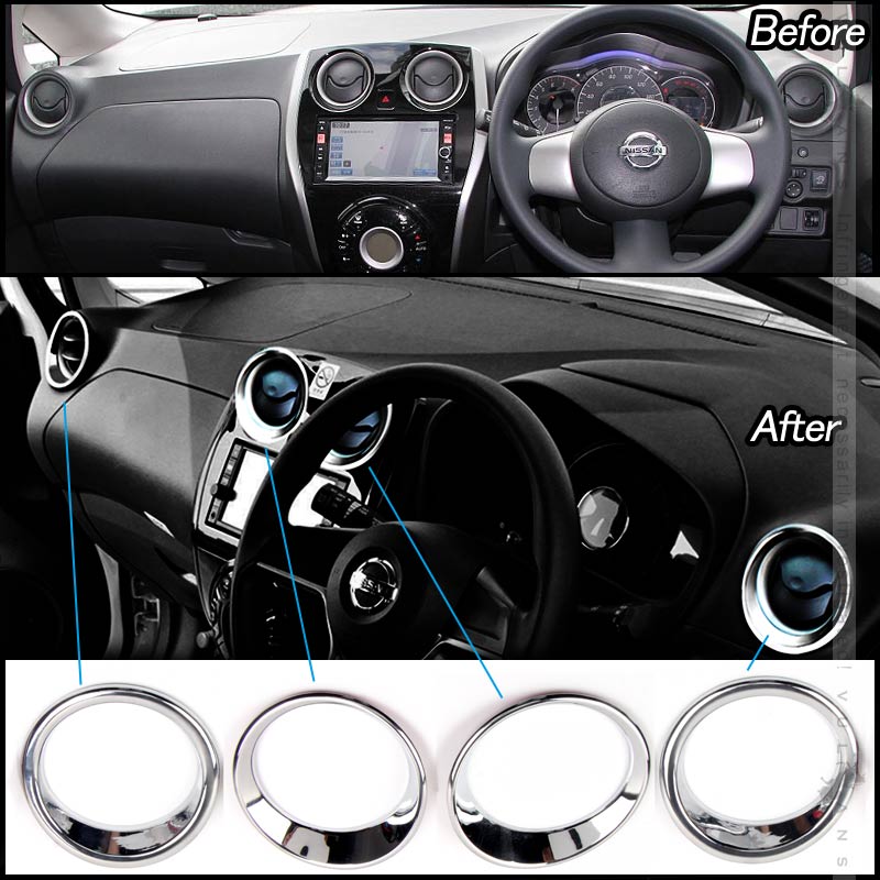 楽天市場 日産 ノート E12 E Power 内装 エアコン カバー ダクター 4p 吹き出し口 ガーニッシュ インテリア パネル メッキ ドレスアップ カスタム パーツ Vulcans