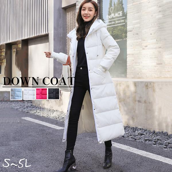 新品未使用★ロングダウンコート　ホワイト　ダウン90% ダウンコート ダウンジャケット メンズ レディース ロング 90％白