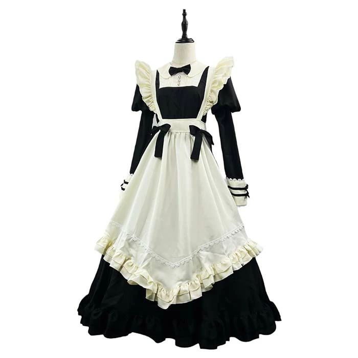 メイド服 ロング コスプレ衣装 半袖 長袖 可愛いメイド メイド衣装 仮装 衣装 コスチューム 可愛い 男ウケ 大きいサイズ レディース 大人 ハロウィンコスプレ コスプレ 衣装 制服 喫茶店 変装 エプロン ゴスロリ ロング ワンピース パーティー イベント 学園祭 文化祭