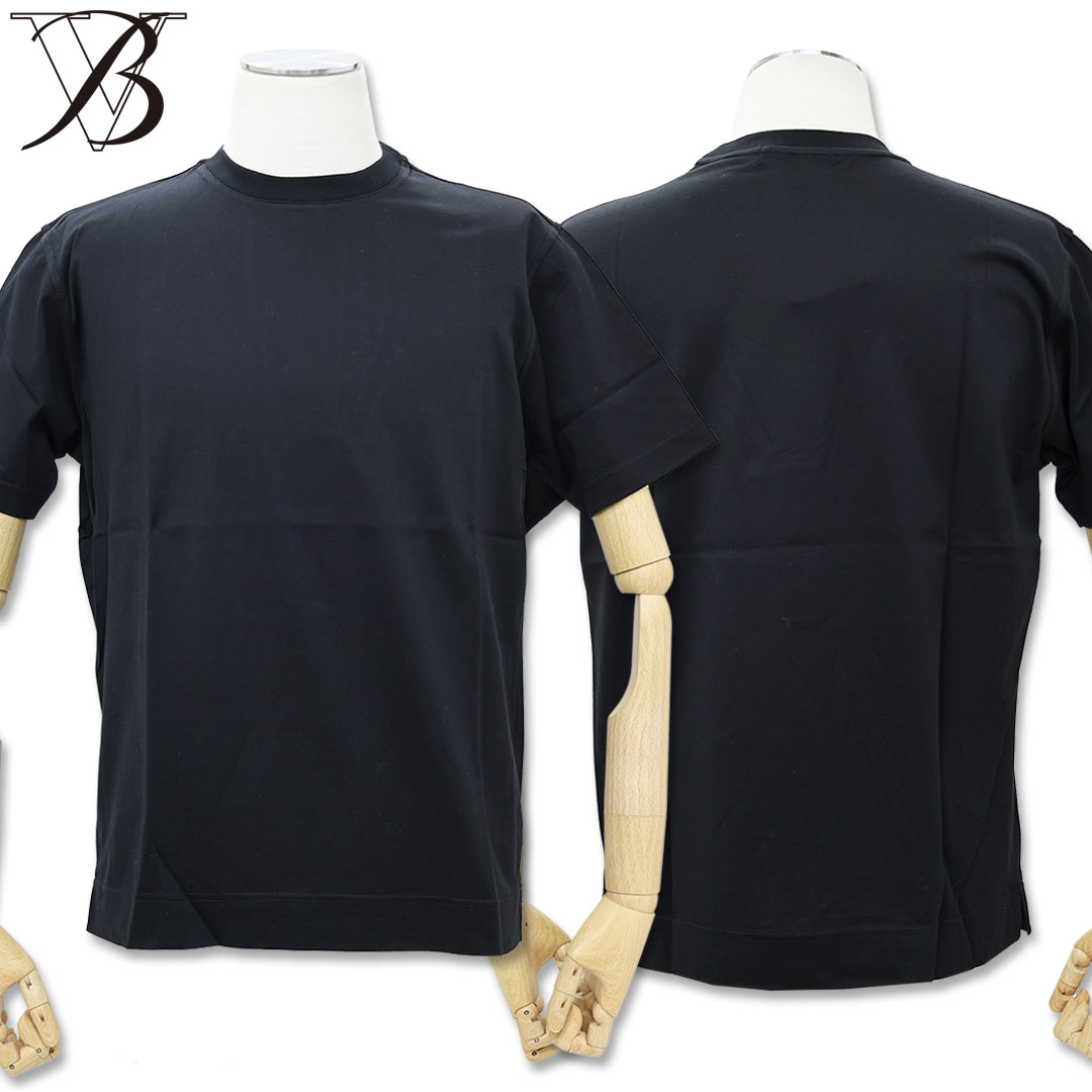 バーニヴァーノ BARNI VARNO 無地 半袖 Tシャツ Mサイズ ブラック 09 BSS-KTH4018 春夏