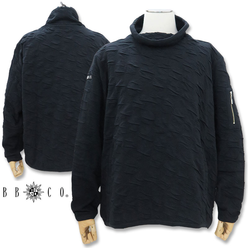 ビビコ タートルネック カットソー 35-1502-011 BBCO 52 3Lサイズ 黒 05 BLACK メンズ ストレッチ