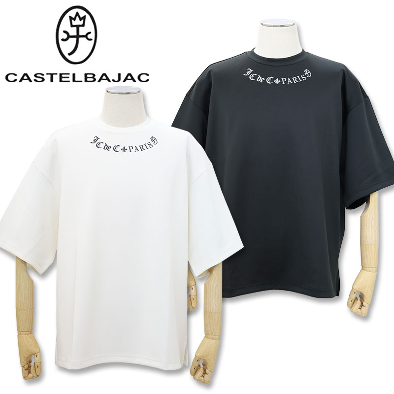 カステルバジャック ポリエステル ストレッチ ロゴ Pt BIG 半袖 Tシャツ 50 LLサイズ 7215272123 ホワイト ブラック castelbajac 春夏 25SS