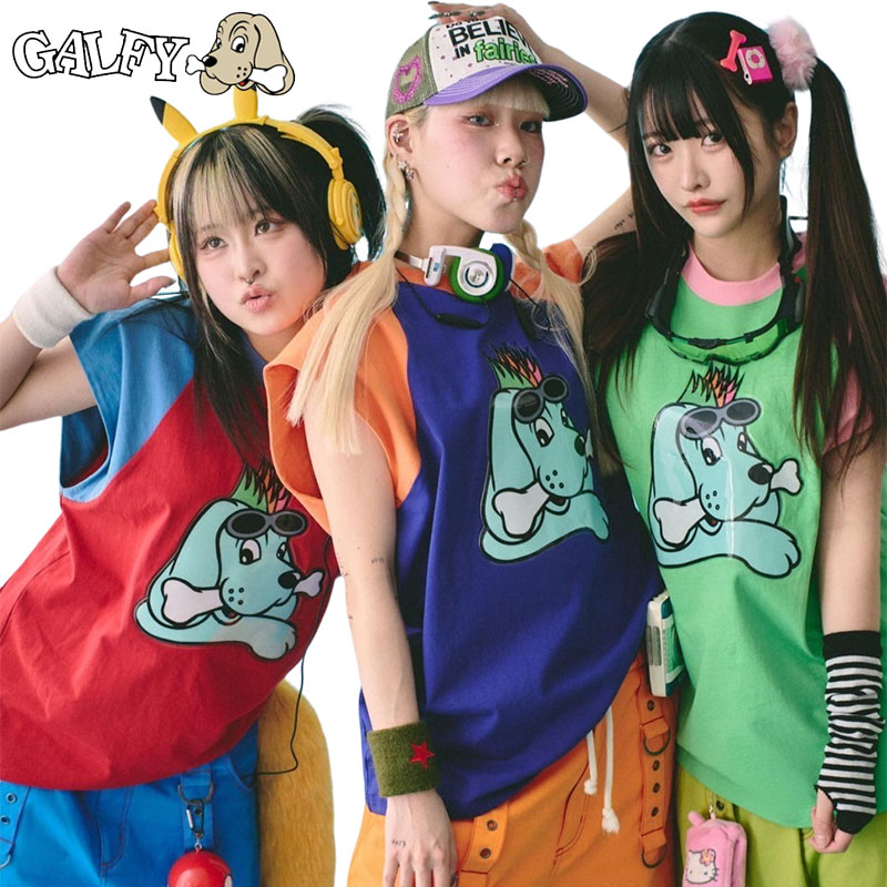 ガルフィー GALFY サイバーわんわん が ぷっくりタンク 142014 ノースリーブTシャツ L XL ヤンキー TGC