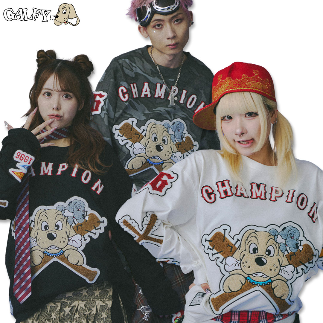 ガルフィー GALFY 復活わんわん大学ロンTee 長袖 Tシャツ 153026 犬 DOG ヤンキー ギャル 25AW