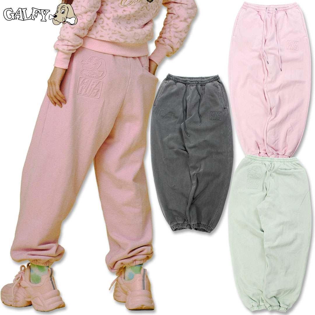 ＼大決算SALE 7/31まで10％OFF／ガルフィー GALFY CLUB スウェットパンツ 153067 BLACK PINK L.GREEN ズボン スエット 秋冬 ギャル ヤンキー 25AW｜わんわん洋品店