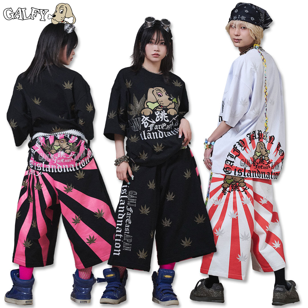 ガルフィー GALFY ガンジャパン Tee ＆ ガンジャパン ショーツ SETUP 162035 162036 上下セット セットアップ 犬 DOG メンズ レディース ギャル 26SS