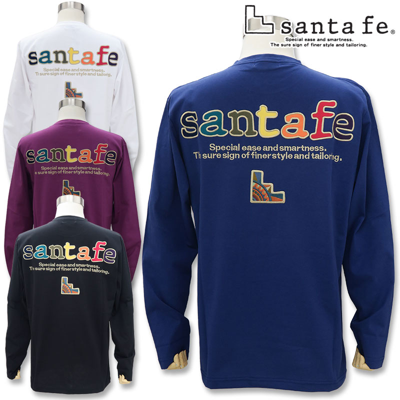 通常在庫品 Santafeサンタフェ半袖tシャツホワイト白メンズsブルー青