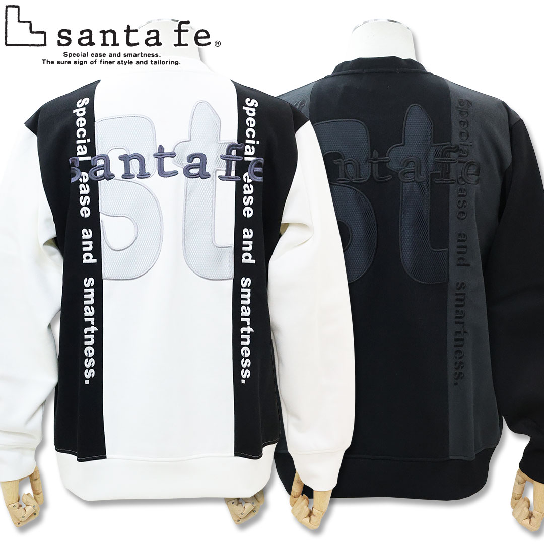 ＼大決算SALE 7/31まで20％OFF／サンタフェ SANTAFE WF バック 切替 ロゴ トレーナー 50 52 54サイズ 269-85411 長袖 カジュアル メンズ 26SS｜わんわん洋品店 24,024円