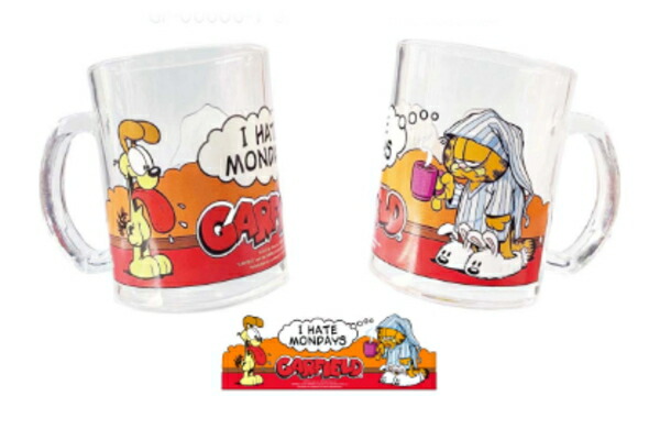 マクドナルド　ヴィンテージ　グラスマグ　レア 80'sマクドナルド ガーフィールド グラスマグカップ1980年代
