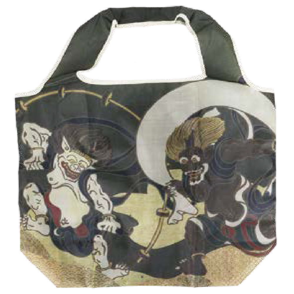 オオEB12-A03 Ripple リップル エコバッグ風神雷神 かばん カバン 鞄 袋 収納 買い物 ショッピング お出かけ アウトドア 雑/ファッション・アクセサリー>ハンドバッグ・財布