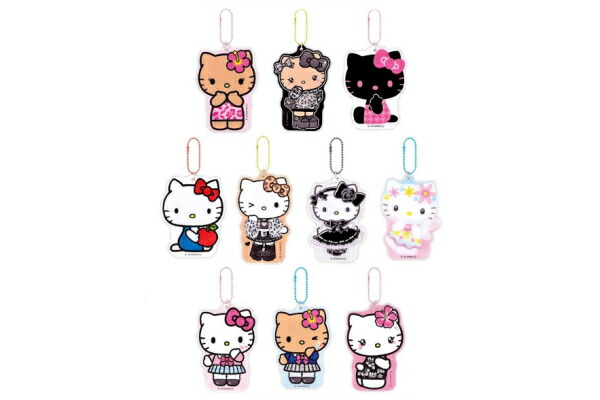 クラ136957 【全品　送料無料！】　【10個セット】　【セット】　【セット商品】　サンリオキャラクターズ　トレーディングミラーキーホルダーハローキティ　鏡　キーホルダー　キーリング　チャーム　鍵　雑貨　グッズ　かわいい　【TE】
