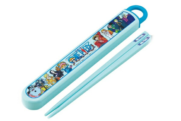 【全品　送料無料！】　日本製　ワンピース 　ONE PIECE　抗菌食洗機対応スライド箸と箸箱セット24　ルフィ　海賊　アニメ　映画　漫画　おはし　ケース　ボックス　お箸入れ　遠足　アウトドア　子供　キッズ　雑貨　グッ画像