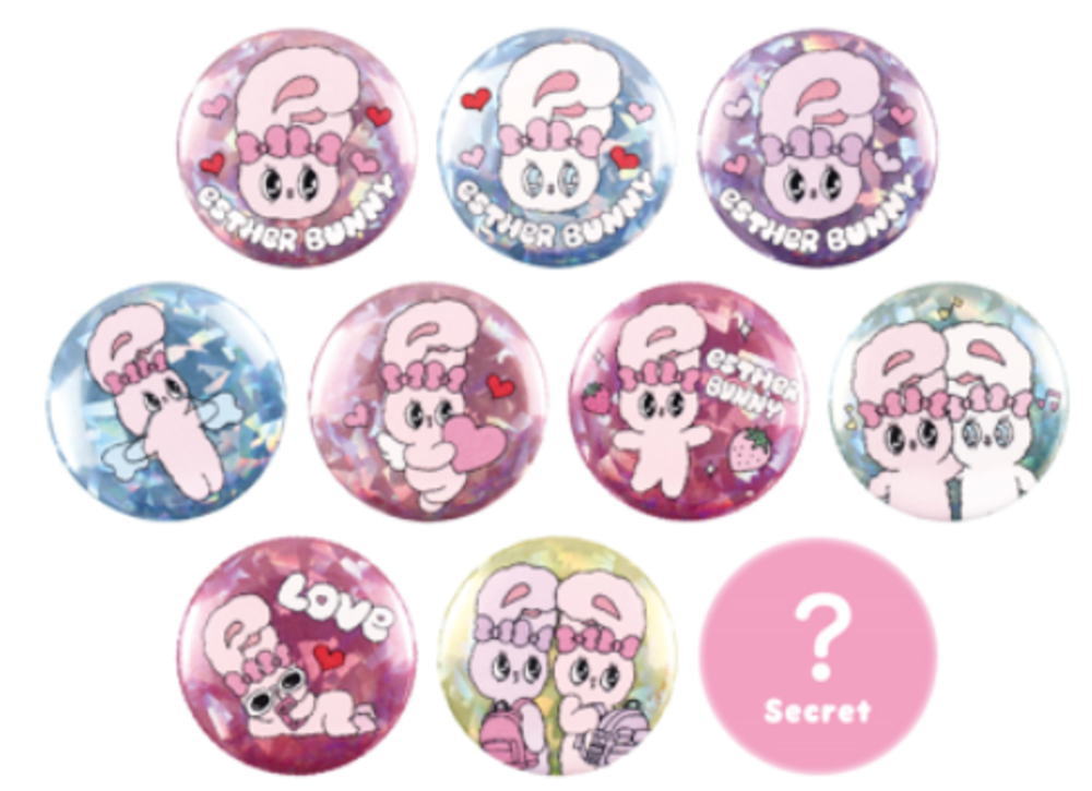 楽天市場】エスターバニー シークレット ホログラム 缶バッジ (9種+