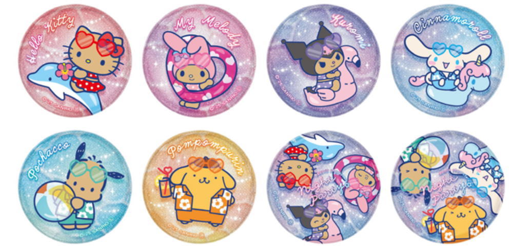 【サンリオ】サンリオ 缶バッジ グリッター シークレット入り 5個セット サンリオキャラクターズ シークレットグリッター缶バッジ