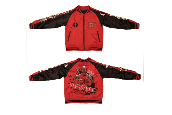 【全品　送料無料！】　マーベルキャラクター　スカジャン3L　デッドプール　スプラッシュ　MARVEL　アメコミ　ヒーローズ　アニメ　映画　アウター　ジャンパー　服　メンズ　男性　ファッション　雑貨　グッズ　かわいい　TE