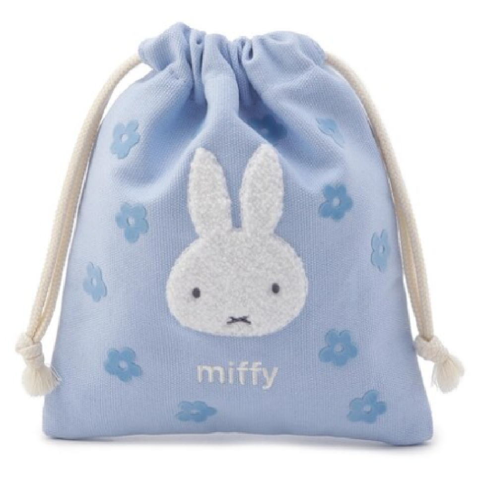 楽天市場】miffy ミッフィー ブルードレスシリーズ 巾着ブルー 青