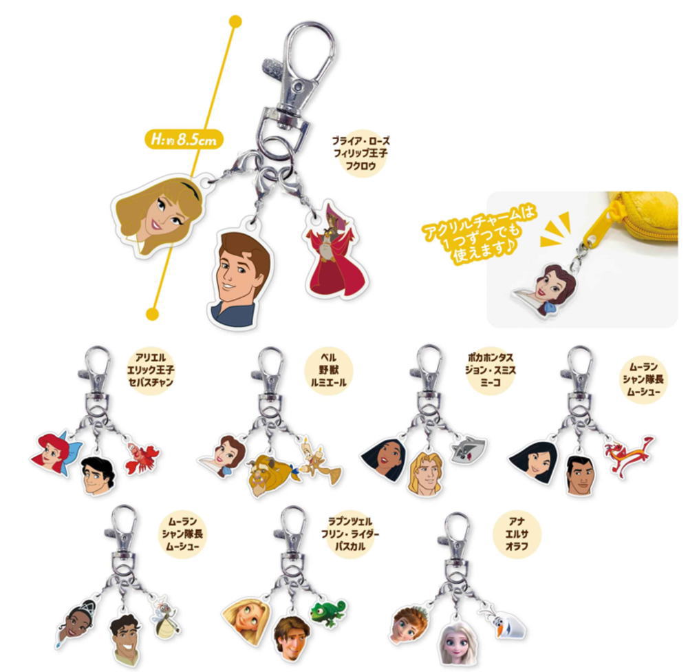 【新品未開封】ディズニーリゾート アクリルキーホルダー コンプリートセット ディズニー 3連アクリルキーホルダー ミッキー ミニー C