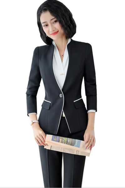 安いそれに目立つ 楽天市場 スーツ フォーマル Ol 就活スーツ リクルート 就職活動 就活 制服 ビジネス Ol通勤 通学 面接 卒業式 入学式 お受験 パンツスーツ スカートスーツ ジャケット パンツ スカートの3点セット縁取りノーカラースタイルレディーススーツ