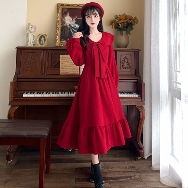 ロリータ ゴスロリ レトロ レディー 大学生 ワンピ 衣 コスプレ ユニフォーム 公党 出来事 演芸 アイドル 地下アイドル 狭衣 舞台衣装 大した衿雛形 チェストリボンギャザーフレアのロリータお嬢様ワンピース M L 2l 3l 号 フリーダムダム 特売 Sale Musiciantuts Com