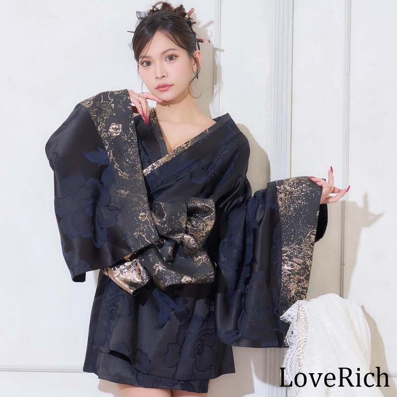 ★2色★ブラック ワイン 花魁 着物ドレス セクシー 着物 ドレス 着物風ドレス キャバドレス ミニドレス コスプレ 衣装 インスタ 撮影 キャバ お水 パーティー イベント★艶やか花魁スタイル!花柄オフショルダー豪華 帯リボン 花魁着物ミニドレス ワンサイズ♪フリーダムsale|スーツドレスカジュアルフリーダム