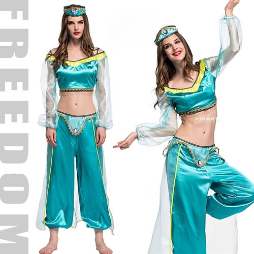 arabian arabian nights jasmine aladdin disney halloween disguise costume play sexy uniform clothes party event costume