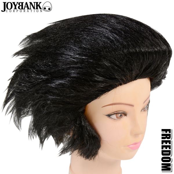 楽天市場 ウィッグ かつら おもしろウィッグ リーゼント 不良 コスプレ コスチューム 衣装 ハロウィン クリスマス イベント パーティー キャラウィッグ ボリュームのあるウィッグにモミアゲが付いた仮装用リーゼント風のカツラ フリーダム セール Sale スーツ