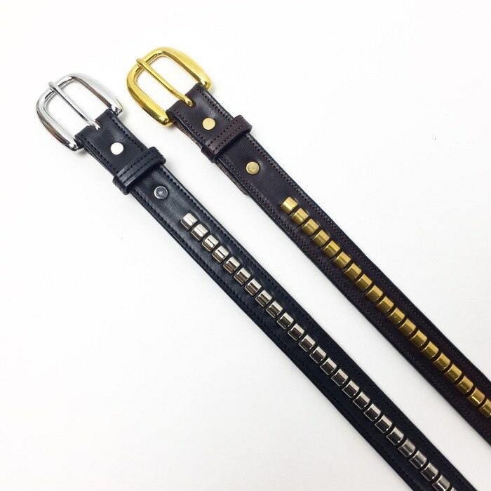 TORY LEATHER / CLINCHER BELT 1inch - Made インチ USA (トリーなめし革 ブライドル スタッズベルト）
