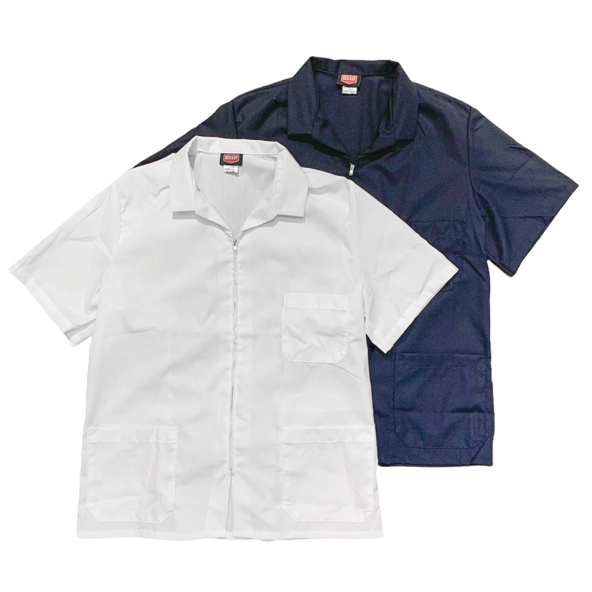 楽天市場】RED KAP / ZIP FRONT SMOCK White Navy (レッドキャップ 