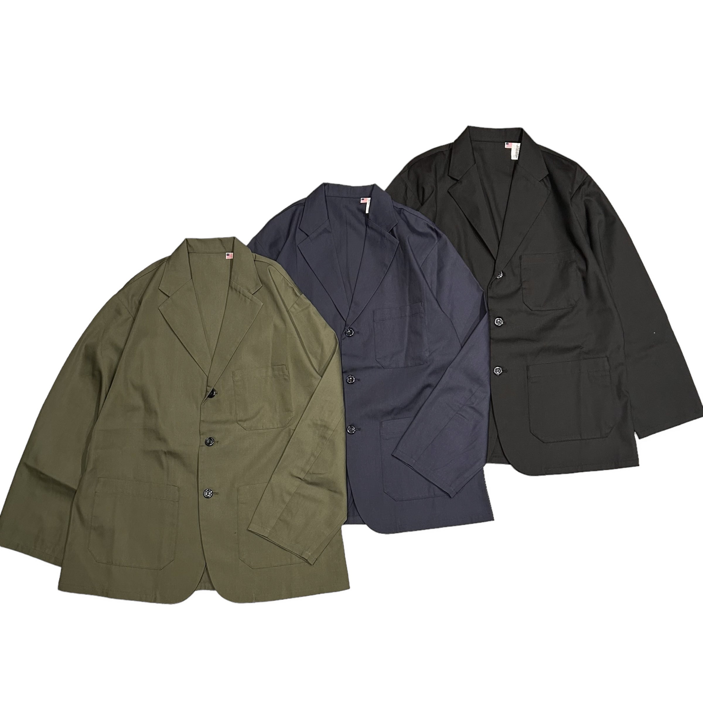 IPXU Depertment Utility Smock Jacket W/Inside Patch Pocket Black Navy Olive ありがた味スモーキングジャケット 上衣