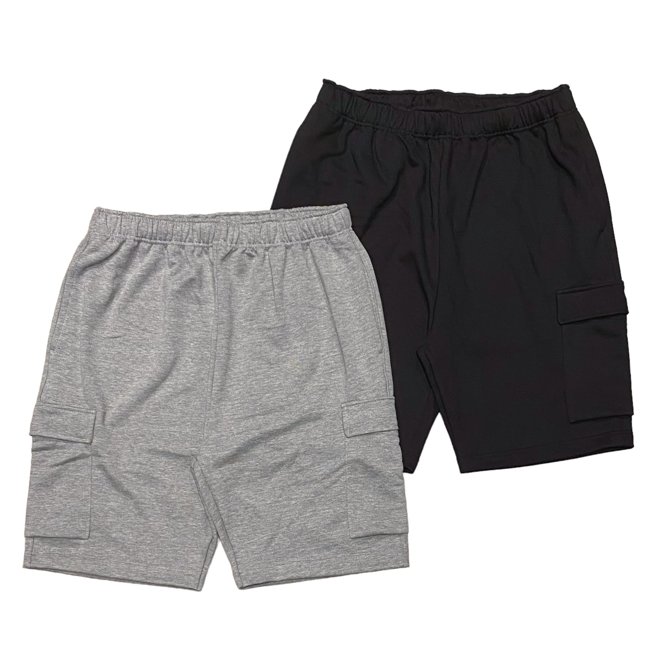 VESTI Billy Bermuda Sweat Cargo Shorts Grey Black (ヴェスティ スウェット カーゴ ショーツ ビリー バミューダ グレー ブラック イタリア製)｜W.H.E