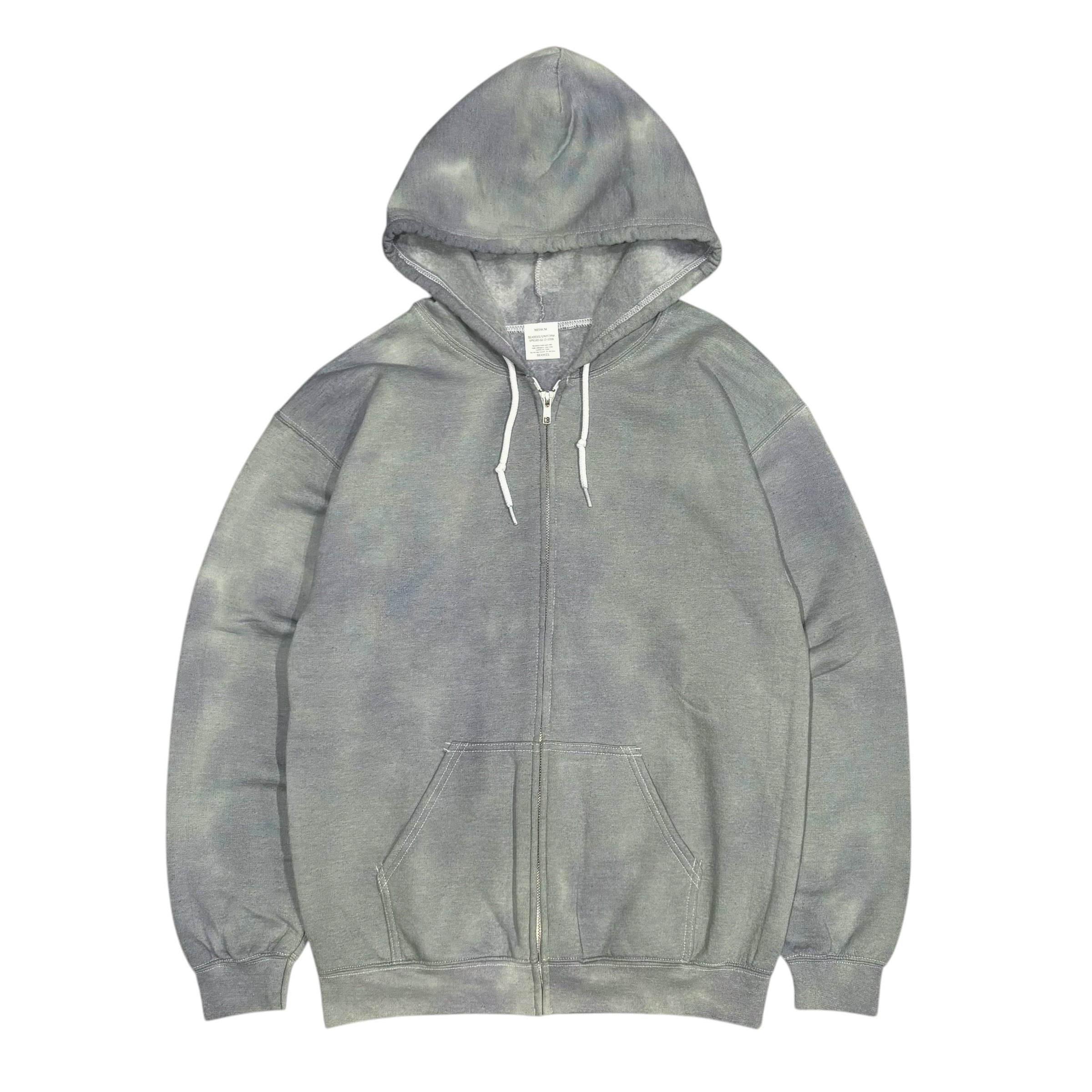 SEABEES Camouflage Dye Full Zip Sweat Parka Gray / シービーズ フルジップ スウェット パーカー フーディー グレー|W.H.E