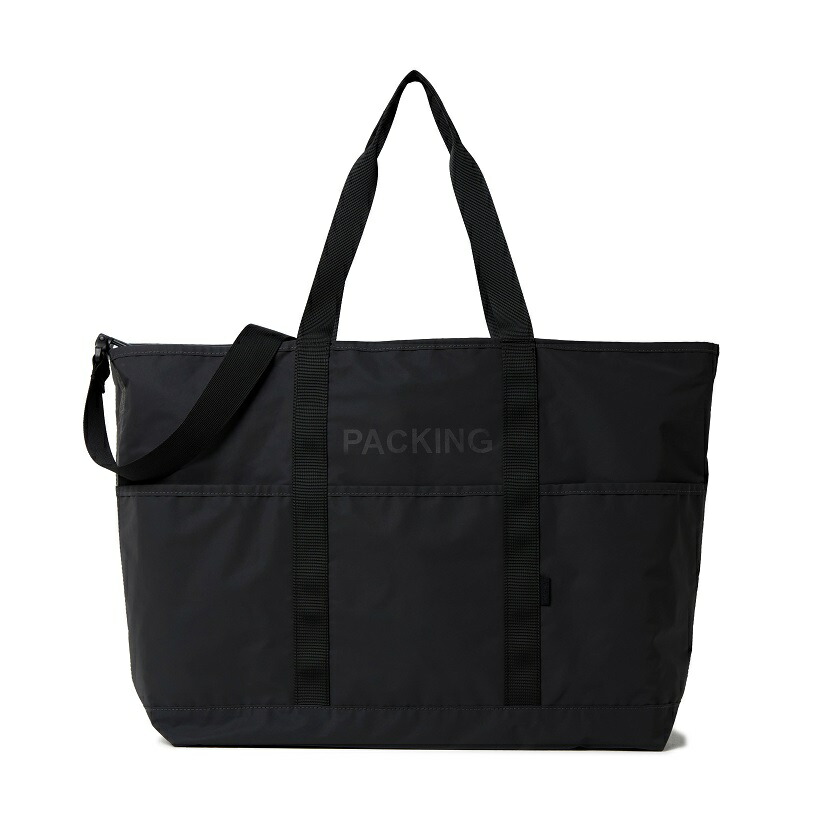 PACKING / BLACK REFLECTIVE TOTE (パッキング トートバッグ ブラック 黒)