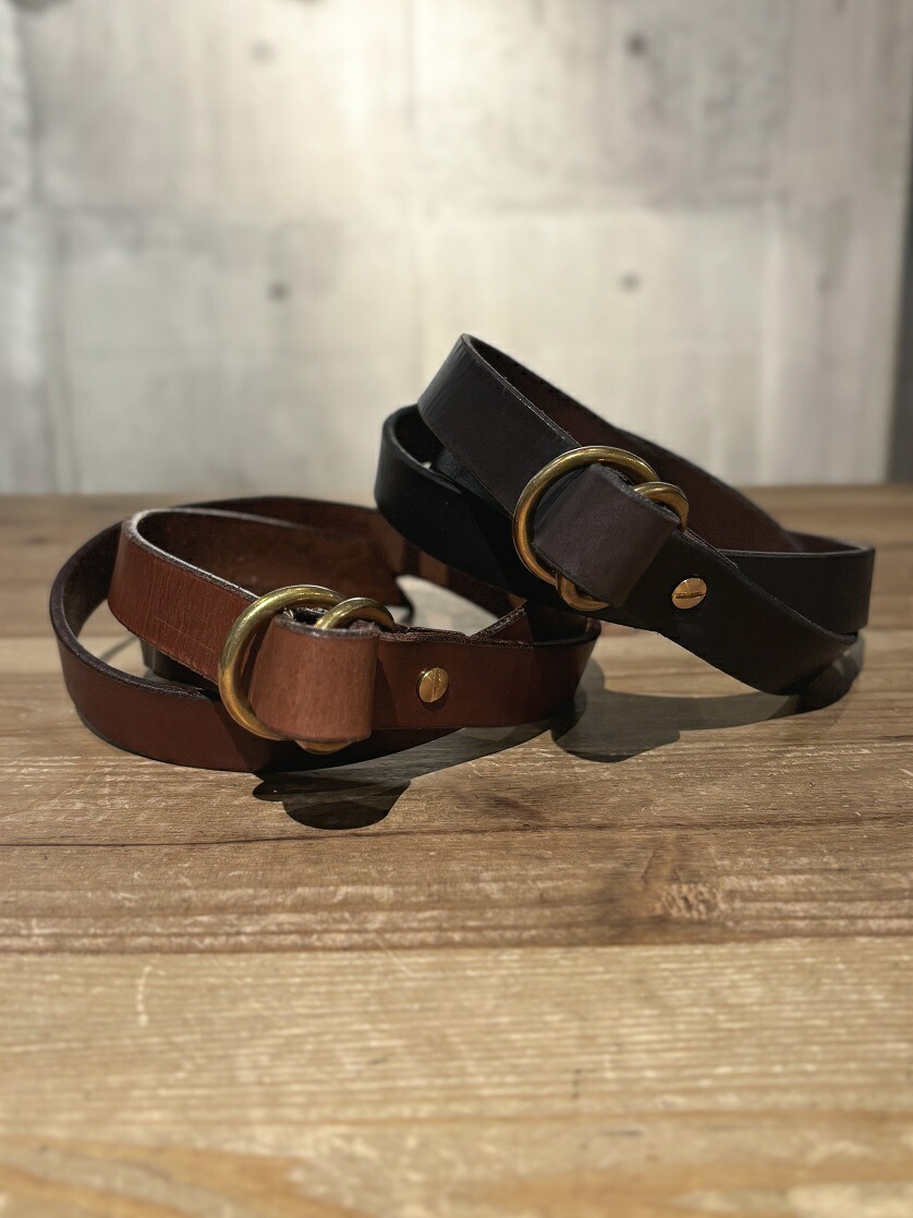 VASCO / LEATHER RING BELT - NARROW  ヴァスコ なめし革 輪っか胴締め ナロー