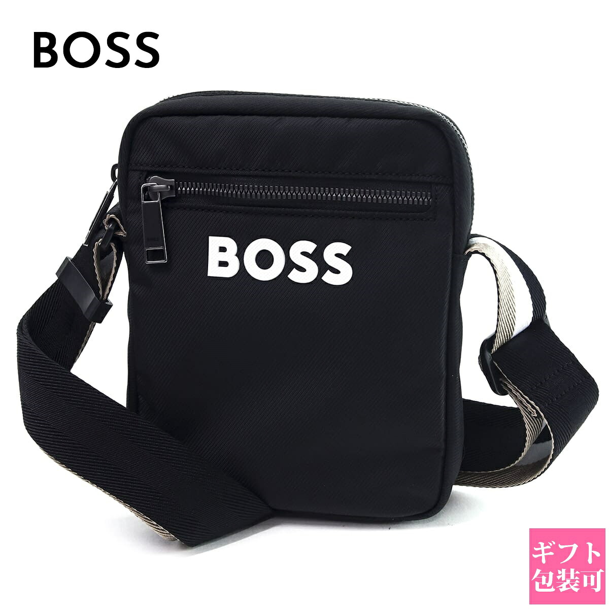 HUGO BOSS ヒューゴボス 鞄 ショルダーバッグ Catch_3.0_NS_Zip 10249707 01 ブラック 50511961 001 バック 斜めがけ ショルダー 斜めがけバッグ メンズショルダーバッグ バッグ