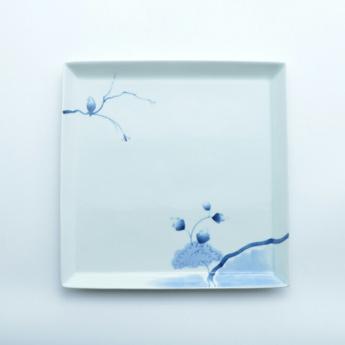 美品未使用　有田焼　福泉窯　スクエアプレート　角皿　1枚　取皿　ツワ型小付 3枚 福泉窯 つわ型 スクエアプレート 角皿 取皿 小付 黄交趾 向