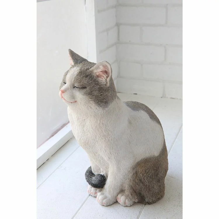 陶器　エナメル　猫　小物入れ　置物　ジュエリーボックス