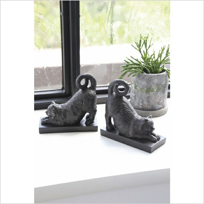 楽天市場】ブックエンド ブックスタンド 本立て 猫 ねこ ネコ キャット