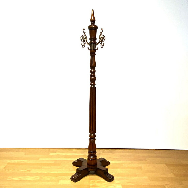 楽天市場】【中古】 秋田木工 ポールハンガー ブラウン 木製 コート